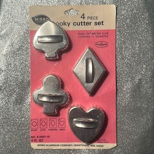 Vintage Bridge card suit cookie cutters